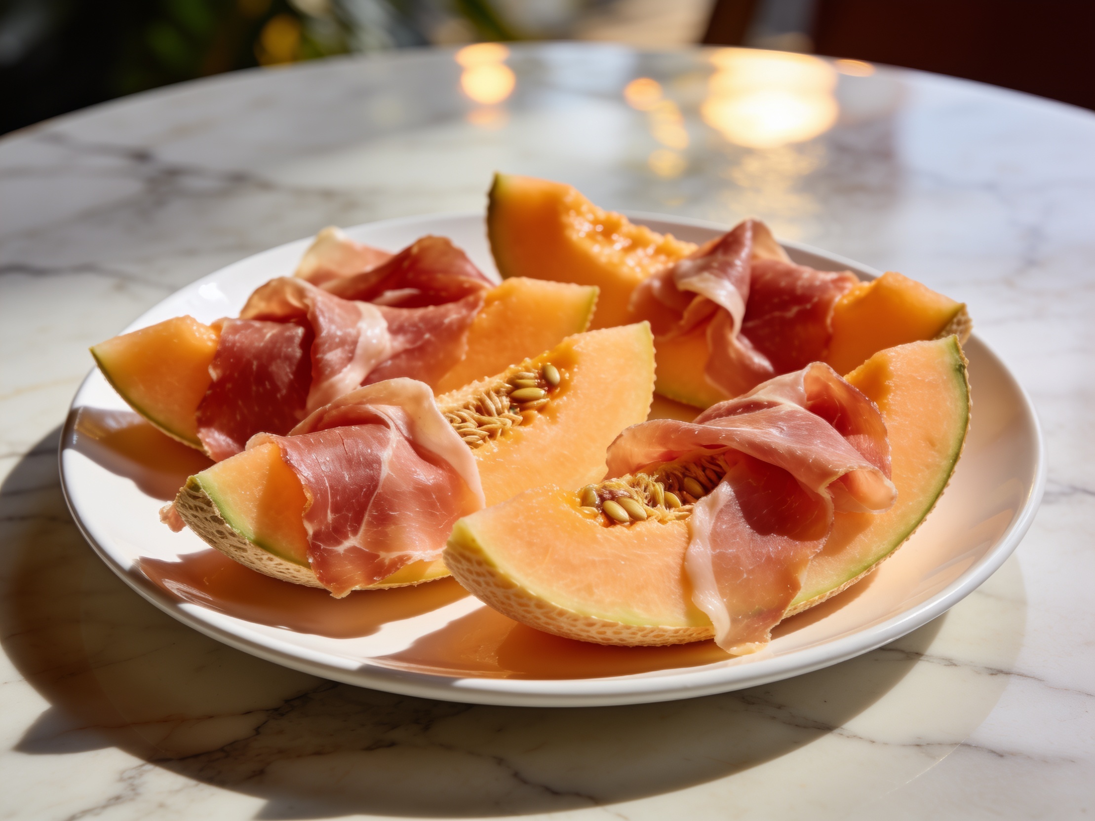 Melone mit schinken